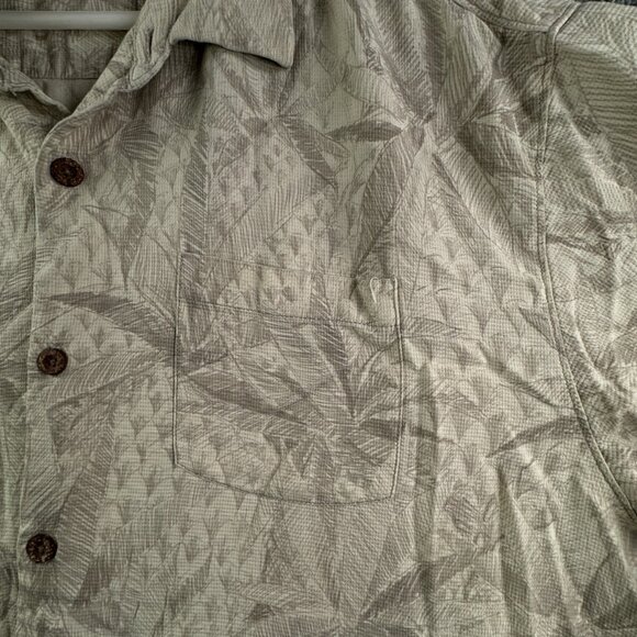 Tommy Bahama All Silk Short Sleeve Button Up Hawaiian Shirt Men XL Floral Ivory - Picture 11 of 16
